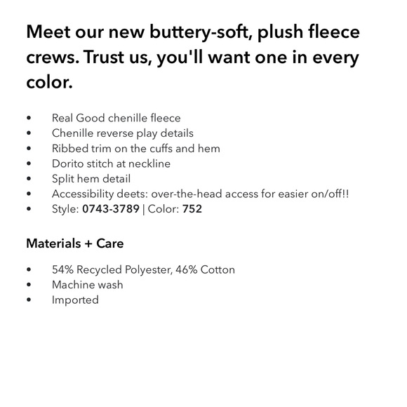 American Eagle Aerie Tres Chic Chenille Sweatshirt - Small - Picture 6 of 6